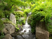 庭園内の滝